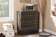 Load image into Gallery viewer, Baxton Studio Decon Modern and Contemporary Espresso Brown Wood 3-Drawer Storage Chest