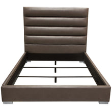 Load image into Gallery viewer, Bardot Channel Tufted Eastern King Bed in Elephant Grey Leatherette by Diamond Sofa
