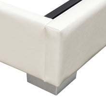 Load image into Gallery viewer, Bardot Channel Tufted Eastern King Bed in White Leatherette by Diamond Sofa