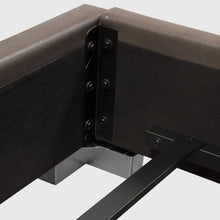 Load image into Gallery viewer, Bardot Channel Tufted Queen Bed in Elephant Grey Leatherette by Diamond Sofa