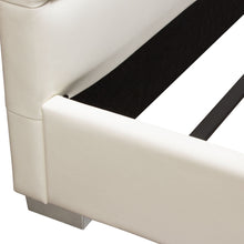 Load image into Gallery viewer, Bardot Channel Tufted Queen Bed in White Leatherette by Diamond Sofa