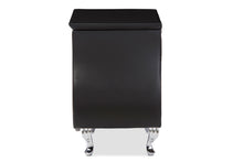 Load image into Gallery viewer, Baxton Studio Erin Modern and Contemporary Black Faux Leather Upholstered Nightstand
