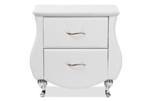 Load image into Gallery viewer, Baxton Studio Erin Modern and Contemporary White Faux Leather Upholstered Nightstand