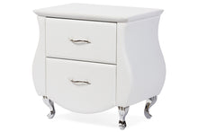 Load image into Gallery viewer, Baxton Studio Erin Modern and Contemporary White Faux Leather Upholstered Nightstand