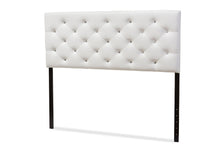 Load image into Gallery viewer, Baxton Studio Viviana Modern and Contemporary White Faux Leather Upholstered Button-tufted Full Size Headboard