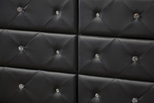 Load image into Gallery viewer, Baxton Studio Luminescence Black Faux Leather Upholstered Dresser