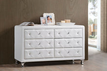 Load image into Gallery viewer, Baxton Studio Luminescence White Faux Leather Upholstered Dresser