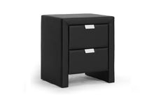 Load image into Gallery viewer, Baxton Studio Frey Black Upholstered Modern Nightstand