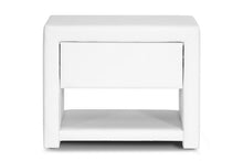 Load image into Gallery viewer, Baxton Studio Massey White Upholstered Modern Nightstand