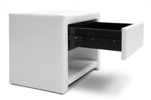 Load image into Gallery viewer, Baxton Studio Massey White Upholstered Modern Nightstand
