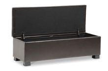 Load image into Gallery viewer, Baxton Studio Roanoke Contemporary Dark Brown Ottoman
