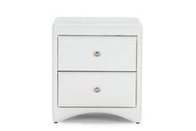 Load image into Gallery viewer, Baxton Studio Dorian White Faux Leather Upholstered Modern Nightstand
