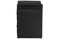 Load image into Gallery viewer, Baxton Studio Victoria Matte Black PU Leather 2 Storage Drawers Nightstand Bedside Table