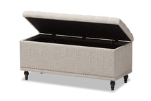Load image into Gallery viewer, Baxton Studio Kaylee Modern Classic Beige Fabric Upholstered Button-Tufting Storage Ottoman Bench