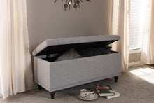 Load image into Gallery viewer, Baxton Studio Kaylee Modern Classic Grayish Beige Fabric Upholstered Button-Tufting Storage Ottoman Bench