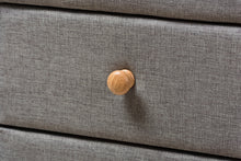 Load image into Gallery viewer, Baxton Studio Jonesy Mid-Century Grey Fabric Upholstered 2-Drawer Nightstand