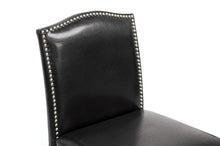 Load image into Gallery viewer, Baxton Studio Libra Black Modern Bar Stool with Nail Head Trim (Set of 2)
