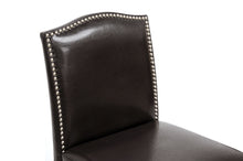 Load image into Gallery viewer, Baxton Studio Libra Dark Brown Modern Bar Stool with Nail Head Trim (Set of 2)