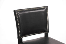 Load image into Gallery viewer, Baxton Studio Aries Black Modern Bar Stool with Nail Head Trim (Set of 2)
