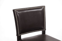 Load image into Gallery viewer, Baxton Studio Aries Dark Brown Modern Bar Stool with Nail Head Trim (Set of 2)