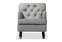 Load image into Gallery viewer, Baxton Studio Bethany Modern and Contemporary Grey Fabric Upholstered Button-tufted Rocking Chair