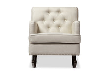 Load image into Gallery viewer, Baxton Studio Bethany Modern and Contemporary Light Beige Fabric Upholstered Button-tufted Rocking Chair