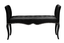 Load image into Gallery viewer, Baxton Studio Kristy Modern and Contemporary Black Faux Leather Classic Seating Bench