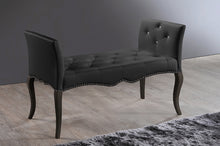 Load image into Gallery viewer, Baxton Studio Kristy Modern and Contemporary Black Faux Leather Classic Seating Bench