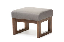Load image into Gallery viewer, Baxton Studio Yashiya Mid-century Retro Modern Grey Fabric Upholstered Ottoman Stool