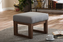 Load image into Gallery viewer, Baxton Studio Yashiya Mid-century Retro Modern Grey Fabric Upholstered Ottoman Stool