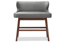 Load image into Gallery viewer, Baxton Studio Gradisca Modern and Contemporary Grey Fabric Button-tufted Upholstered Bar Bench Banquette