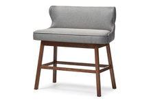 Load image into Gallery viewer, Baxton Studio Gradisca Modern and Contemporary Grey Fabric Button-tufted Upholstered Bar Bench Banquette