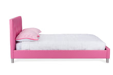 Load image into Gallery viewer, Baxton Studio Barbara Pink Leather Modern Full Size Bed with Crystal Button Tufting