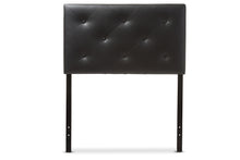 Load image into Gallery viewer, Baxton Studio Baltimore Modern and Contemporary Black Faux Leather Upholstered Twin Size Headboard