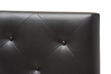 Load image into Gallery viewer, Baxton Studio Baltimore Modern and Contemporary Black Faux Leather Upholstered Twin Size Headboard