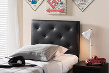 Load image into Gallery viewer, Baxton Studio Baltimore Modern and Contemporary Black Faux Leather Upholstered Twin Size Headboard