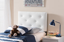 Load image into Gallery viewer, Baxton Studio Baltimore Modern and Contemporary White Faux Leather Upholstered Twin Size Headboard