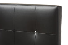 Load image into Gallery viewer, Baxton Studio Kirchem Modern and Contemporary Black Faux Leather Upholstered Twin Size Headboard