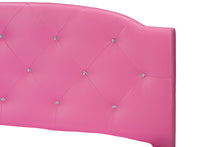 Load image into Gallery viewer, Baxton Studio Canterbury Pink Leather Contemporary Full-Size Bed