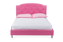 Load image into Gallery viewer, Baxton Studio Canterbury Modern and Contemporary Hot Pink Faux Leather Queen Size Platform Bed