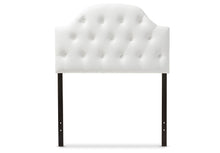 Load image into Gallery viewer, Baxton Studio Morris Modern and Contemporary White Faux Leather Upholstered Button-Tufted Scalloped Twin Size Headboard