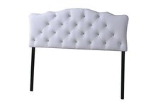 Load image into Gallery viewer, Baxton Studio Rita Modern and Contemporary Full Size White Faux Leather Upholstered Button-tufted Scalloped Headboard