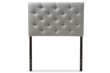 Load image into Gallery viewer, Baxton Studio Viviana Modern and Contemporary Grey Fabric Upholstered Button-Tufted Twin Size Headboard