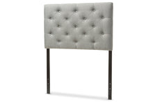 Load image into Gallery viewer, Baxton Studio Viviana Modern and Contemporary Grey Fabric Upholstered Button-Tufted Twin Size Headboard