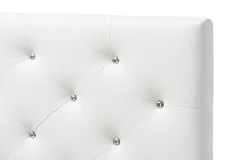 Load image into Gallery viewer, Baxton Studio Viviana Modern and Contemporary White Faux Leather Upholstered Button-Tufted Twin Size Headboard