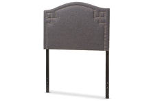 Load image into Gallery viewer, Baxton Studio Aubrey Modern and Contemporary Dark Grey Fabric Upholstered Twin Size Headboard