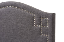 Load image into Gallery viewer, Baxton Studio Aubrey Modern and Contemporary Dark Grey Fabric Upholstered Twin Size Headboard