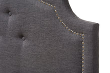 Load image into Gallery viewer, Baxton Studio Cora Modern and Contemporary Dark Grey Fabric Upholstered Queen Size Headboard