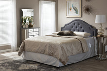 Load image into Gallery viewer, Baxton Studio Cora Modern and Contemporary Dark Grey Fabric Upholstered Full Size Headboard