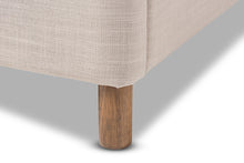 Load image into Gallery viewer, Baxton Studio Germaine Mid-Century Modern Beige Mix Linen Fabric Queen Size Grid-Tufting Platform Bed